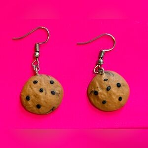 🍪Chocolate Chip Cookie Dangle handmade dangle Earrings
